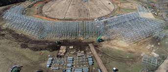 Nassau County International Cricket Stadium construction milestone