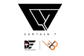 Dhoni Entertainment Black White Orange Captain 7
