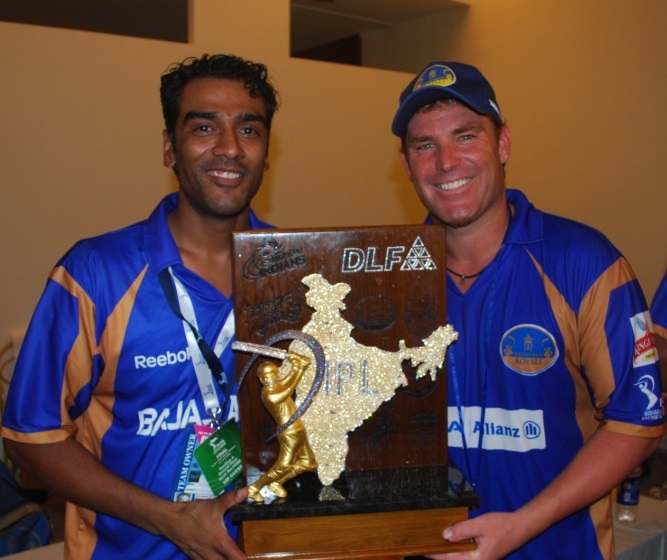 With Warne and the inaugural IPL trophy won by Rajasthan Royals